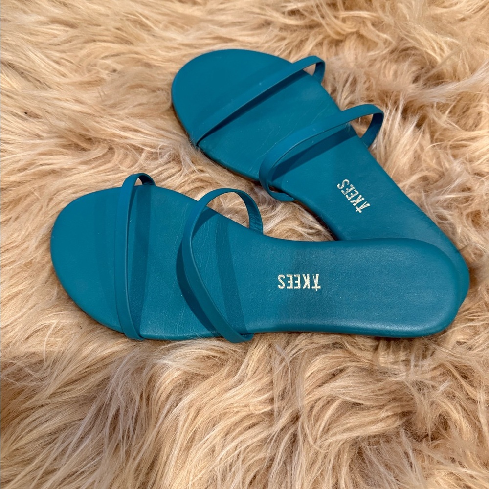 TKEES Teal Sandals